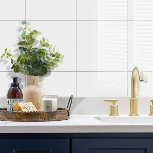 Vierkante tegeltjes Wit